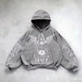 Dark Crimson Oversize Zipper Hoodie image 7