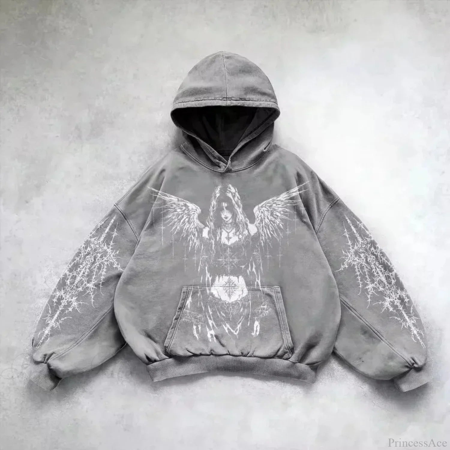 Dark Crimson Oversize Zipper Hoodie image 7