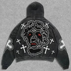 Dark Cross Graphic Pullover Hoodie image 2