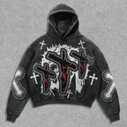 Dark Cross Graphic Pullover Hoodie image 1