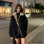Dark Denim Stylish Fur Lining Jacket image 8