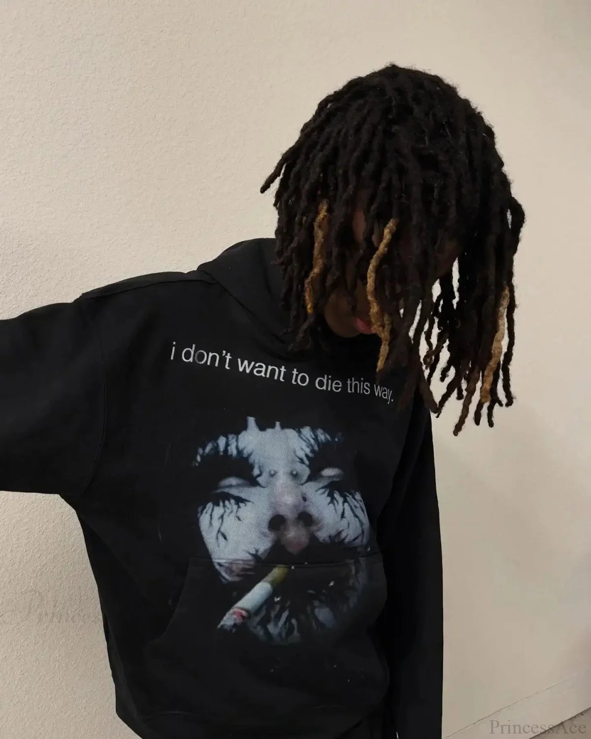 Dark Dirty Pictorial Print Hoodie image 4