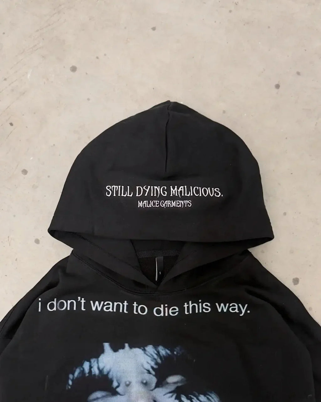 Dark Dirty Pictorial Print Hoodie image 2