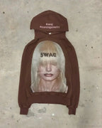 Dark Dirty Pictorial Print Hoodie image 10