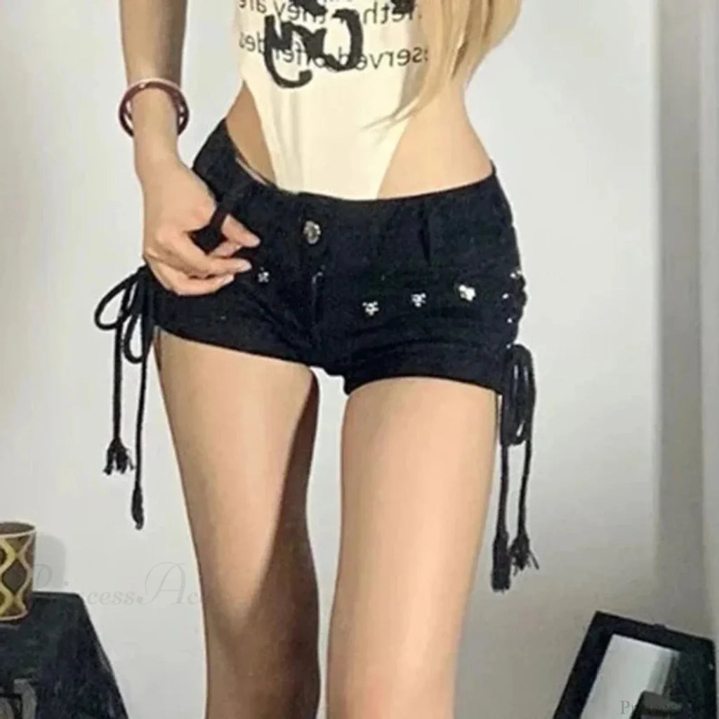 Dark Elevated Waist Denim Short image 1