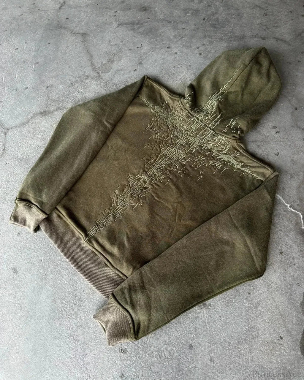 Dark Embroidered Large Hoodie image 6