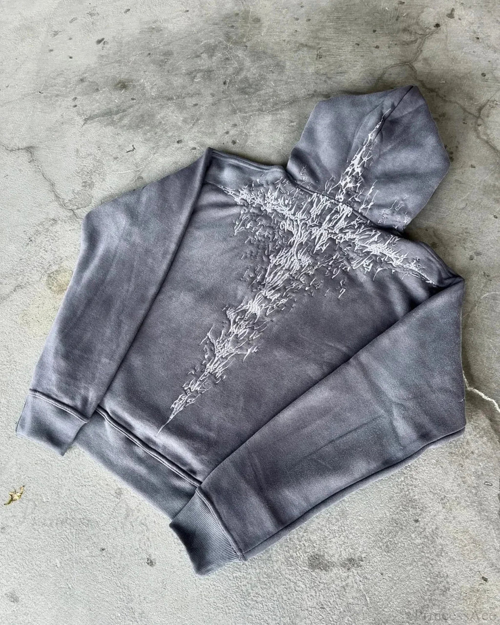Dark Embroidered Large Hoodie image 1