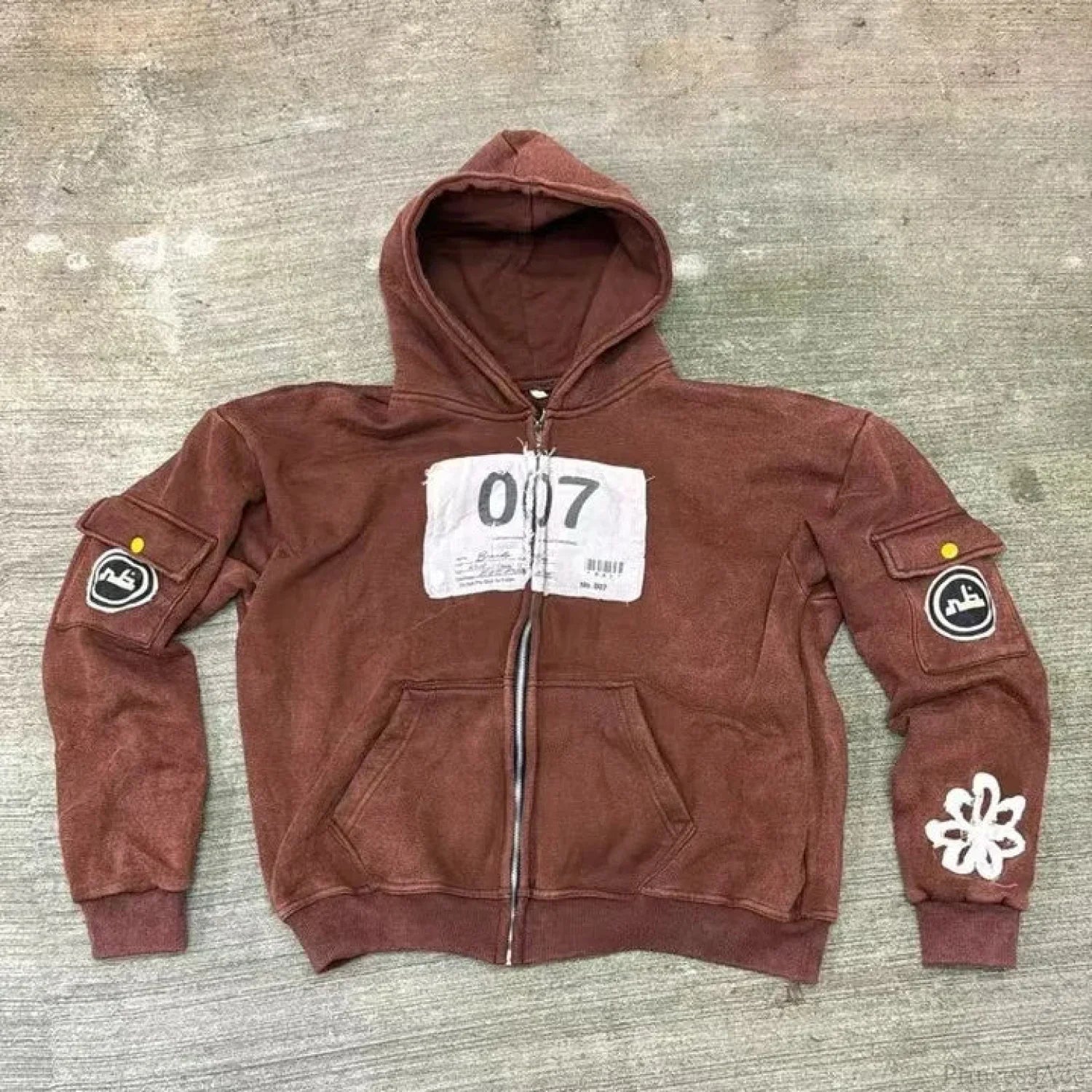 Dark Embroidered Large Hoodie image 11