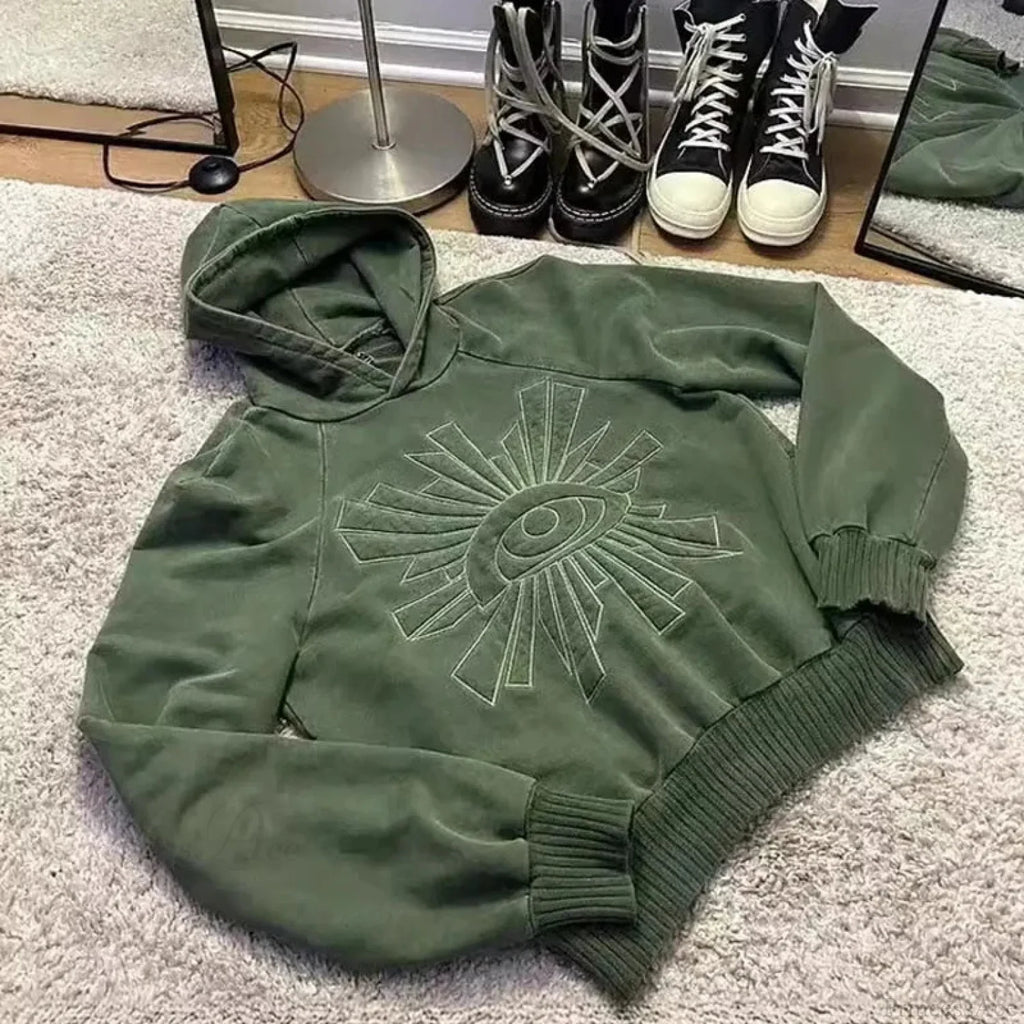Dark Eye Print Pullover Hoodie image 3