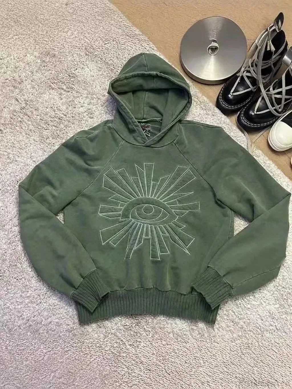 Dark Eye Print Pullover Hoodie image 2