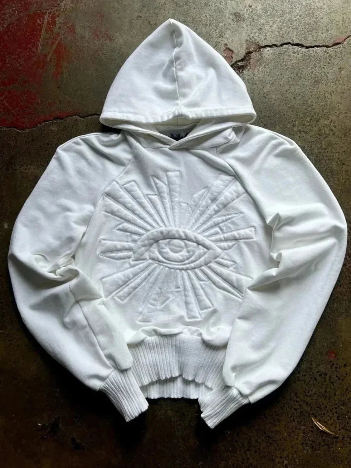 Dark Eye Print Pullover Hoodie image 1