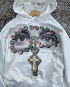 Dark Eyes Print Athletic Hoodie image 3