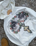 Dark Eyes Print Athletic Hoodie image 5