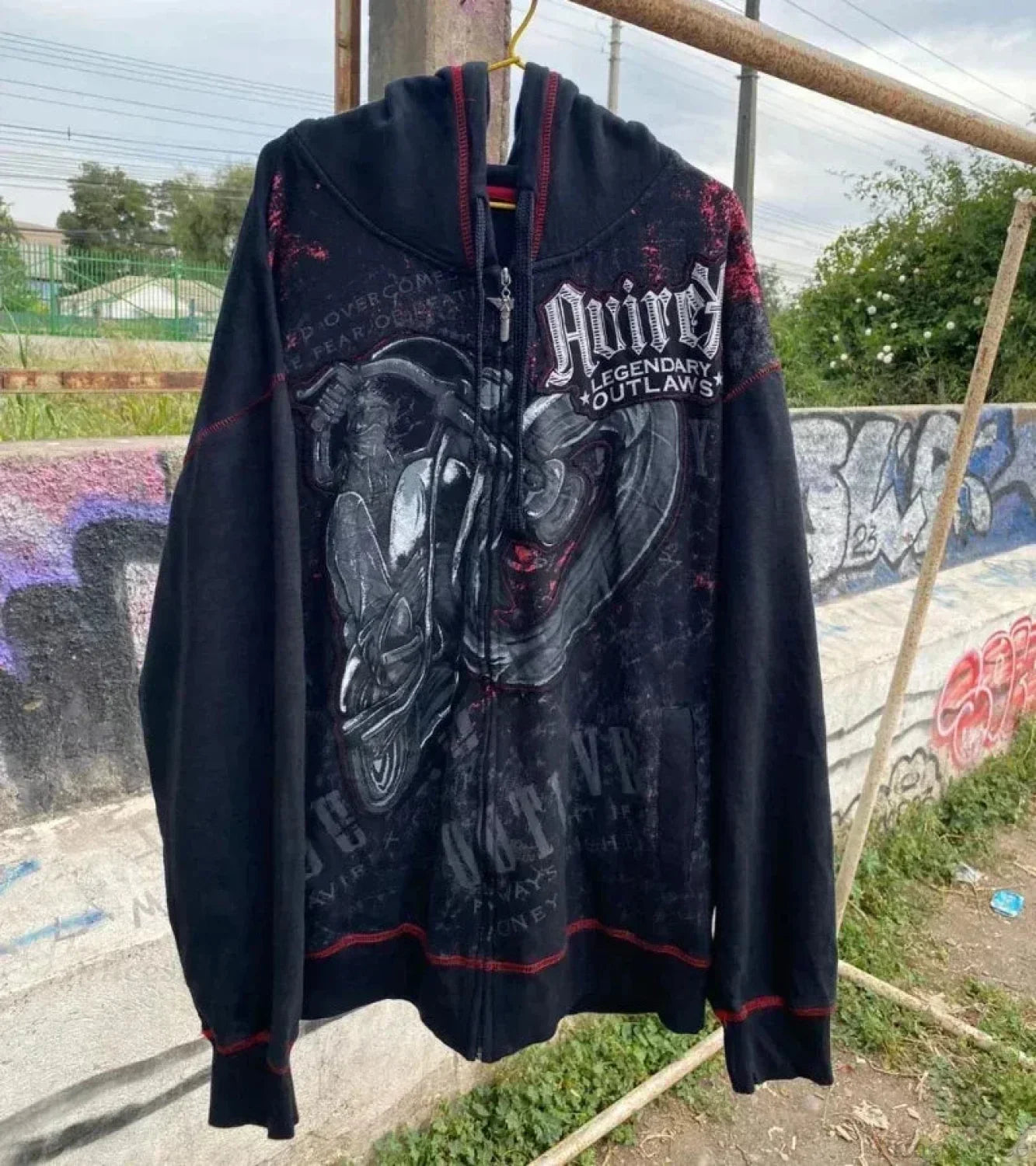 Dark Eyes Print Athletic Hoodie image 6
