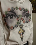 Dark Eyes Print Athletic Hoodie image 1