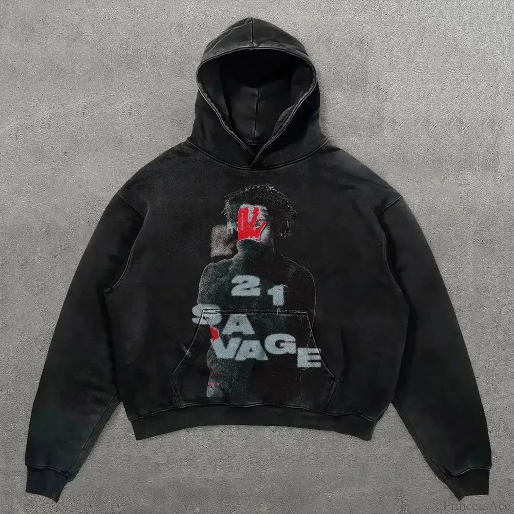 Dark Fashion Design Huge Hoodie image 3
