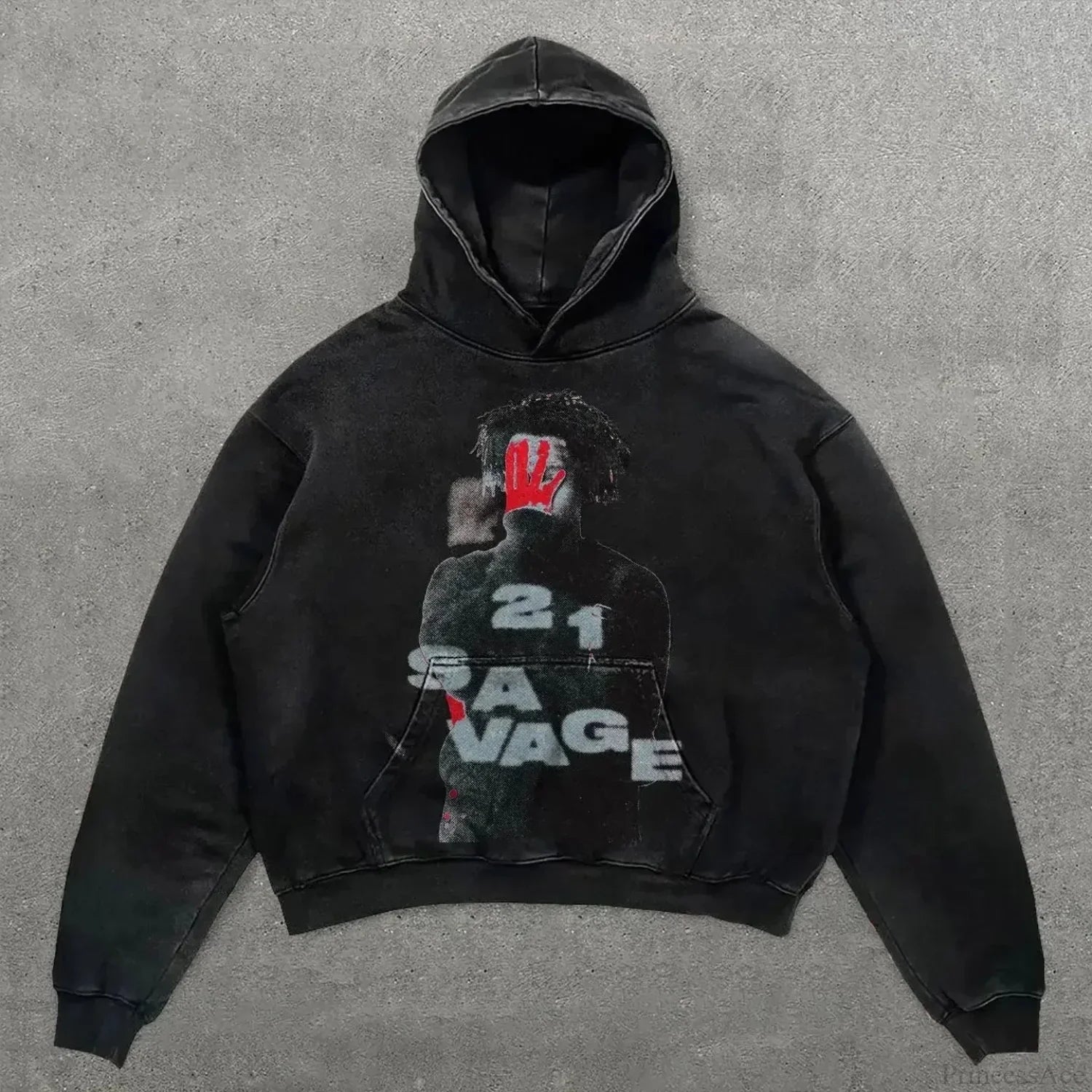 Dark Fashion Design Huge Hoodie image 3