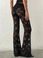 Dark Flare Lace Leg Trouser image 3