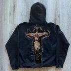 Dark Hip Hop Graphic Print Hoodie image 1