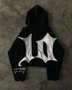 Dark Hip Hop Patch Pullover Hoodie image 3