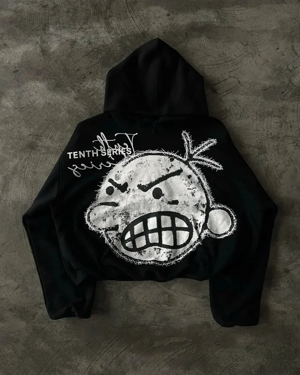 Dark Hip Hop Patch Pullover Hoodie image 4