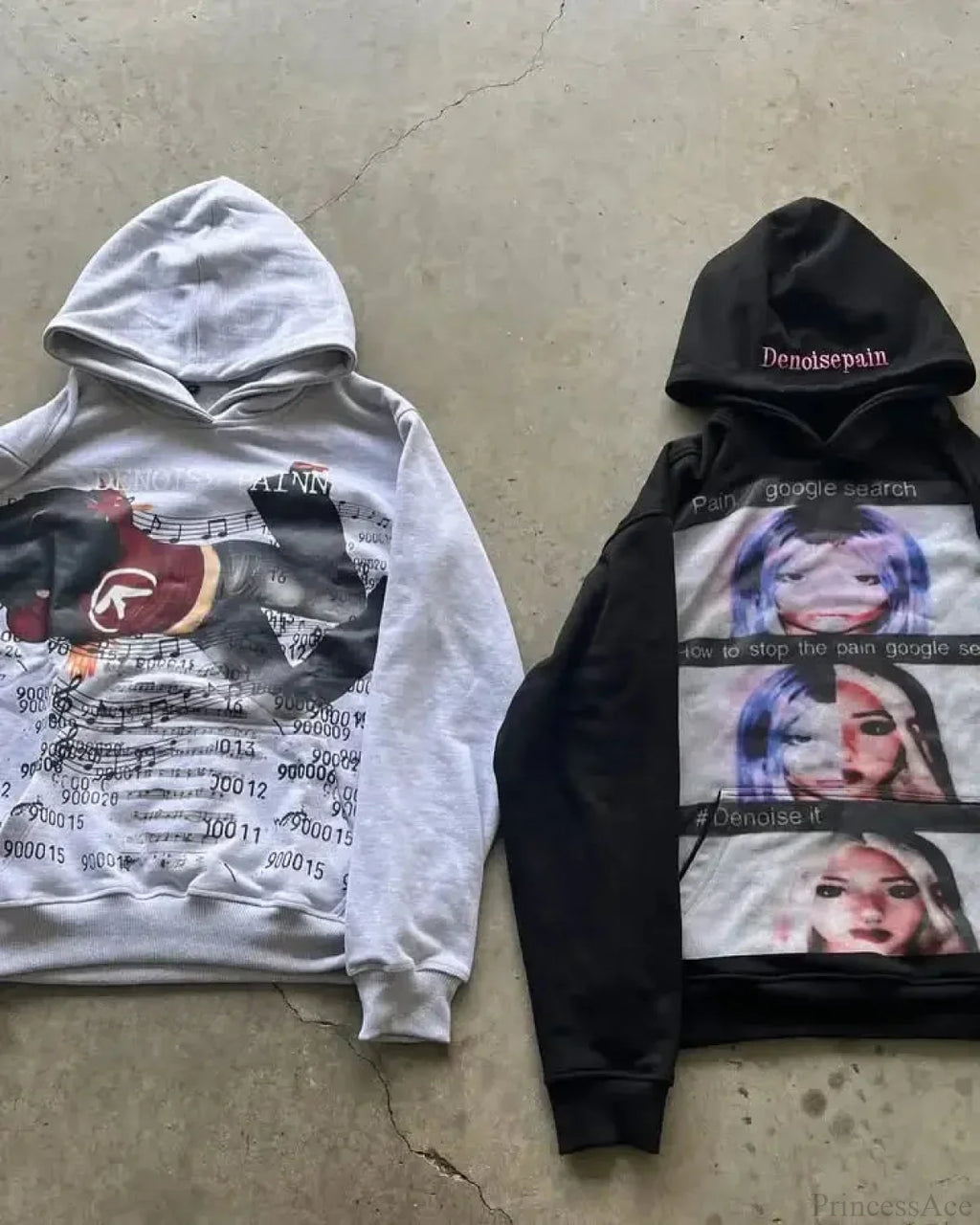 Dark Informal Print Oversized Hoodie image 4