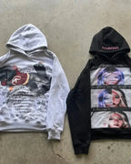 Dark Informal Print Oversized Hoodie image 4
