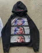 Dark Informal Print Oversized Hoodie image 1