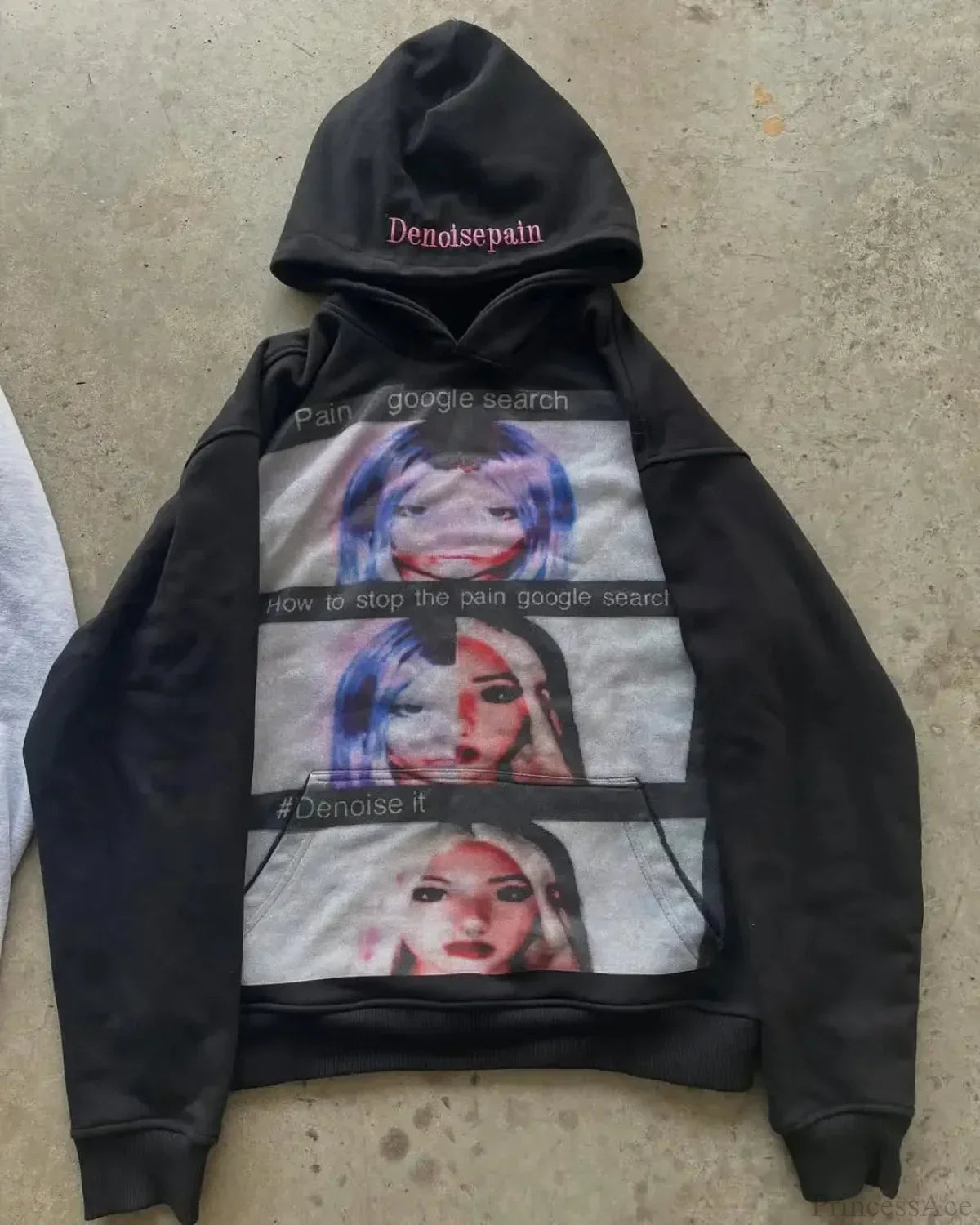Dark Informal Print Oversized Hoodie image 1