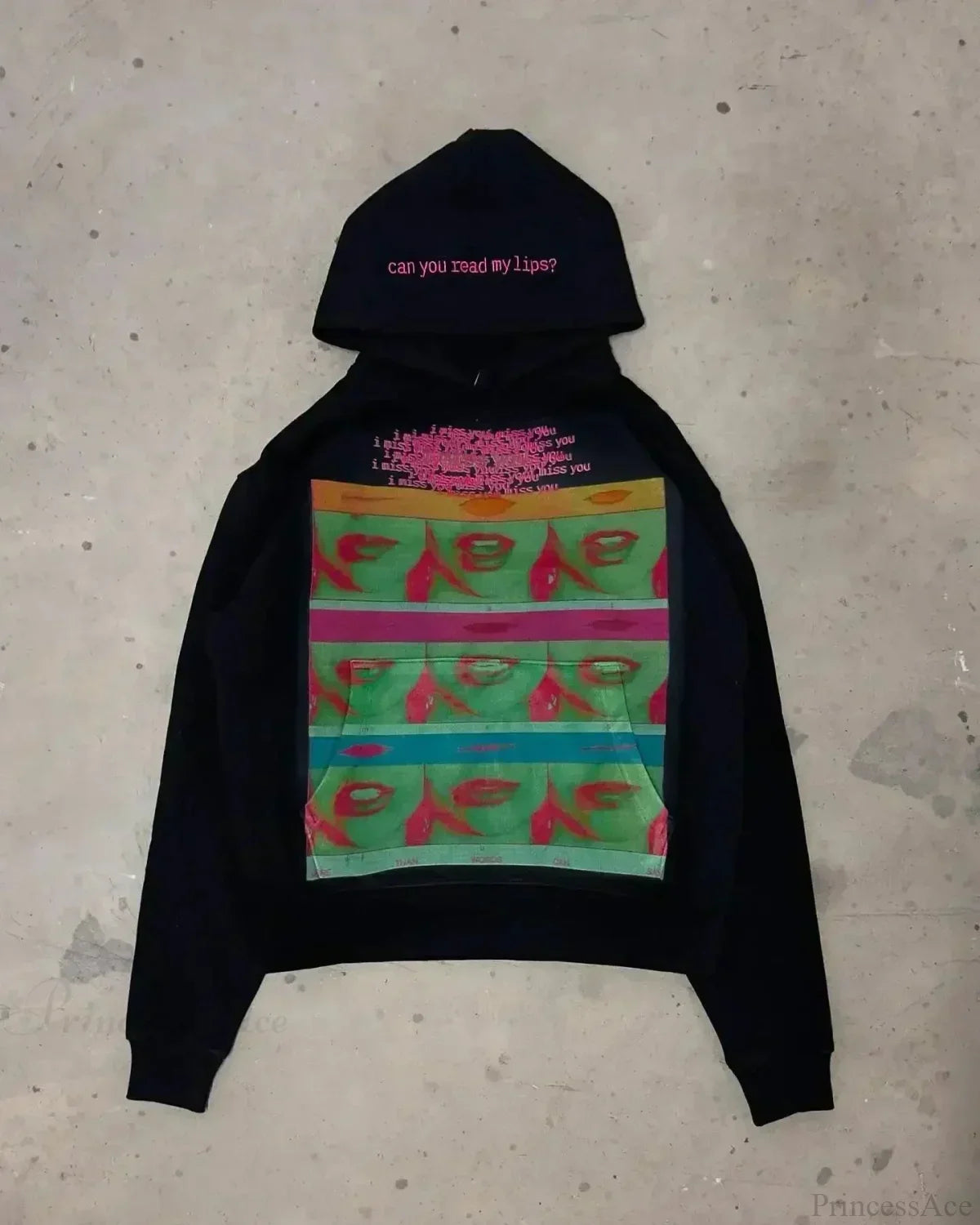 Dark Informal Print Oversized Hoodie image 8
