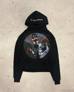 Dark Informal Print Oversized Hoodie image 10