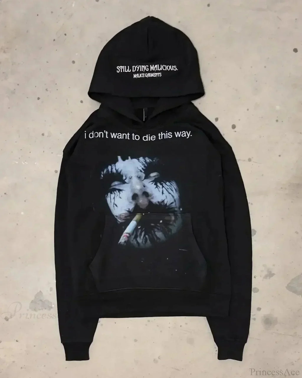 Dark Informal Print Oversized Hoodie image 11