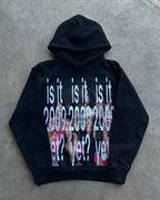 Dark Informal Print Oversized Hoodie image 15