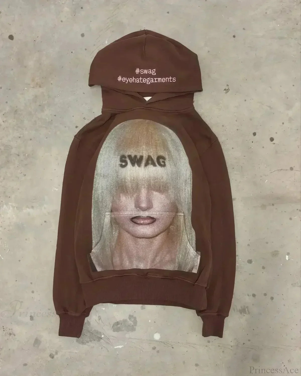 Dark Informal Print Oversized Hoodie image 9
