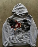 Dark Informal Print Oversized Hoodie image 3