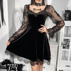 Dark Lace Trim Small Dress image 3