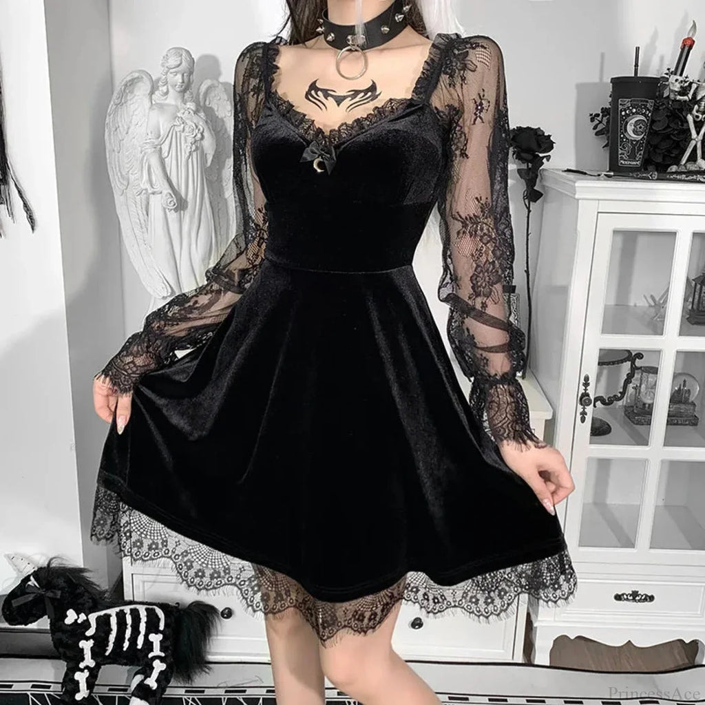 Dark Lace Trim Small Dress image 1