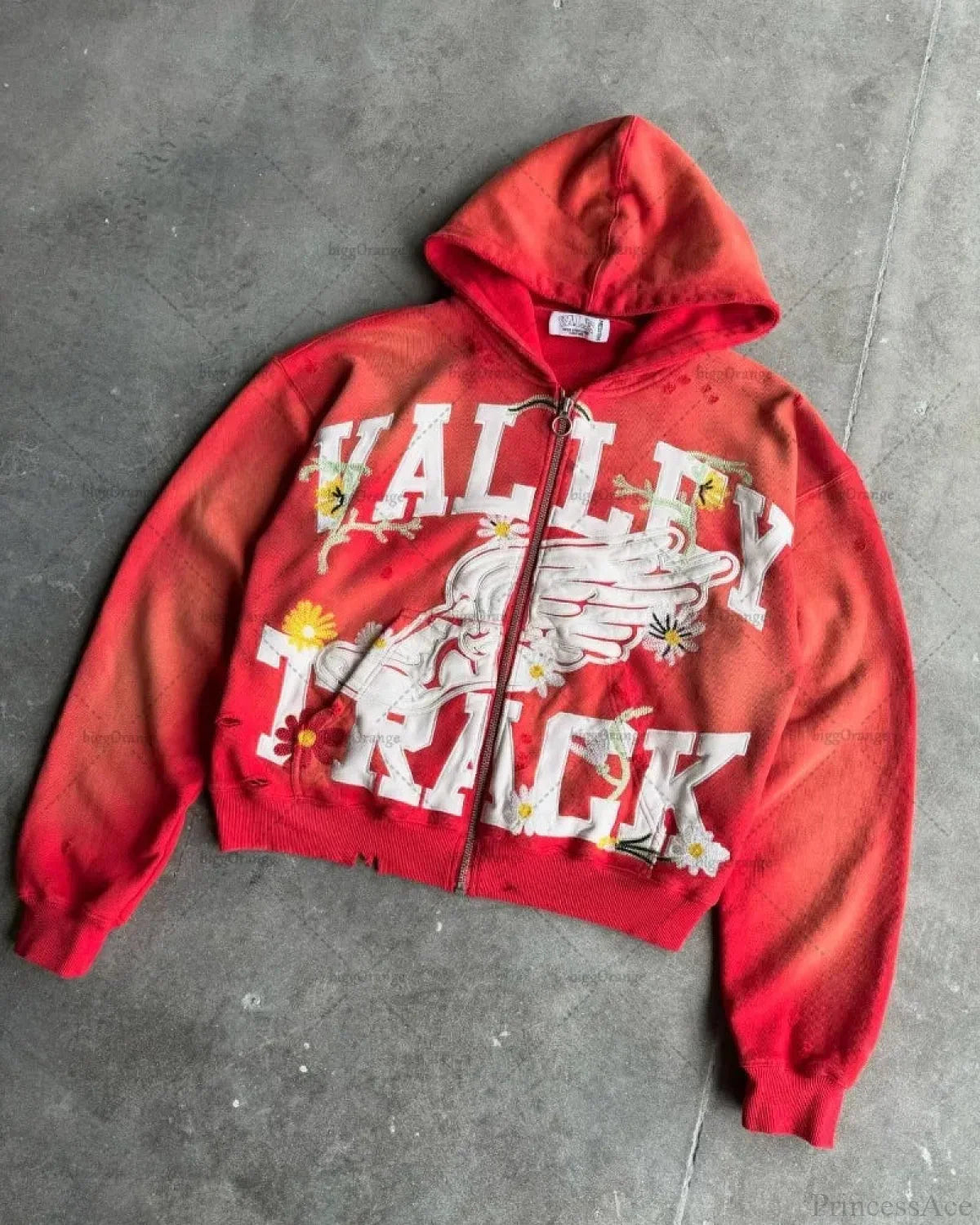 Dark Letter Huge Zip Hoodie image 1