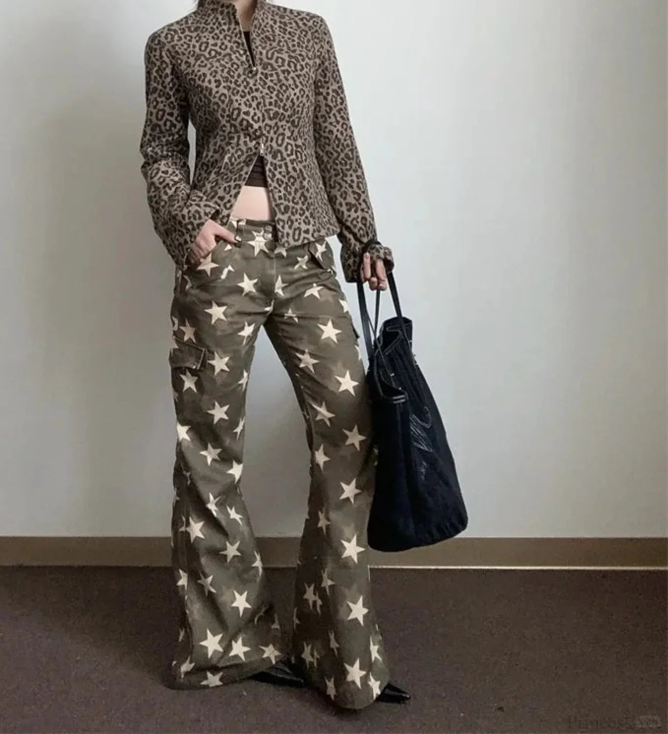 Dark Medieval 2000s Flare Star Pant image 2