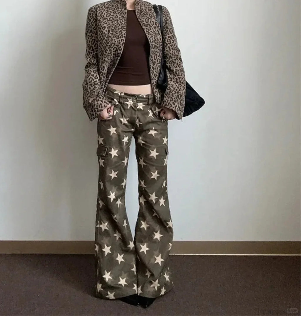 Dark Medieval 2000s Flare Star Pant image 1