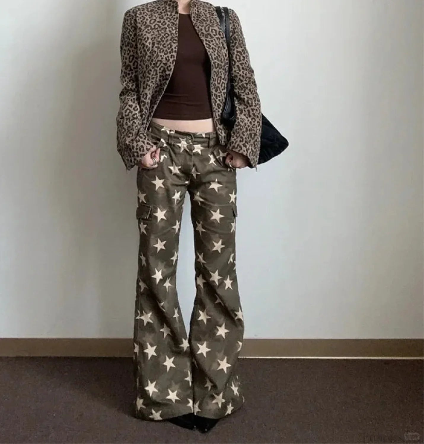 Dark Medieval 2000s Flare Star Pant image 1