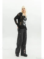 Dark Medieval 90s Style Denim Trouser image 4
