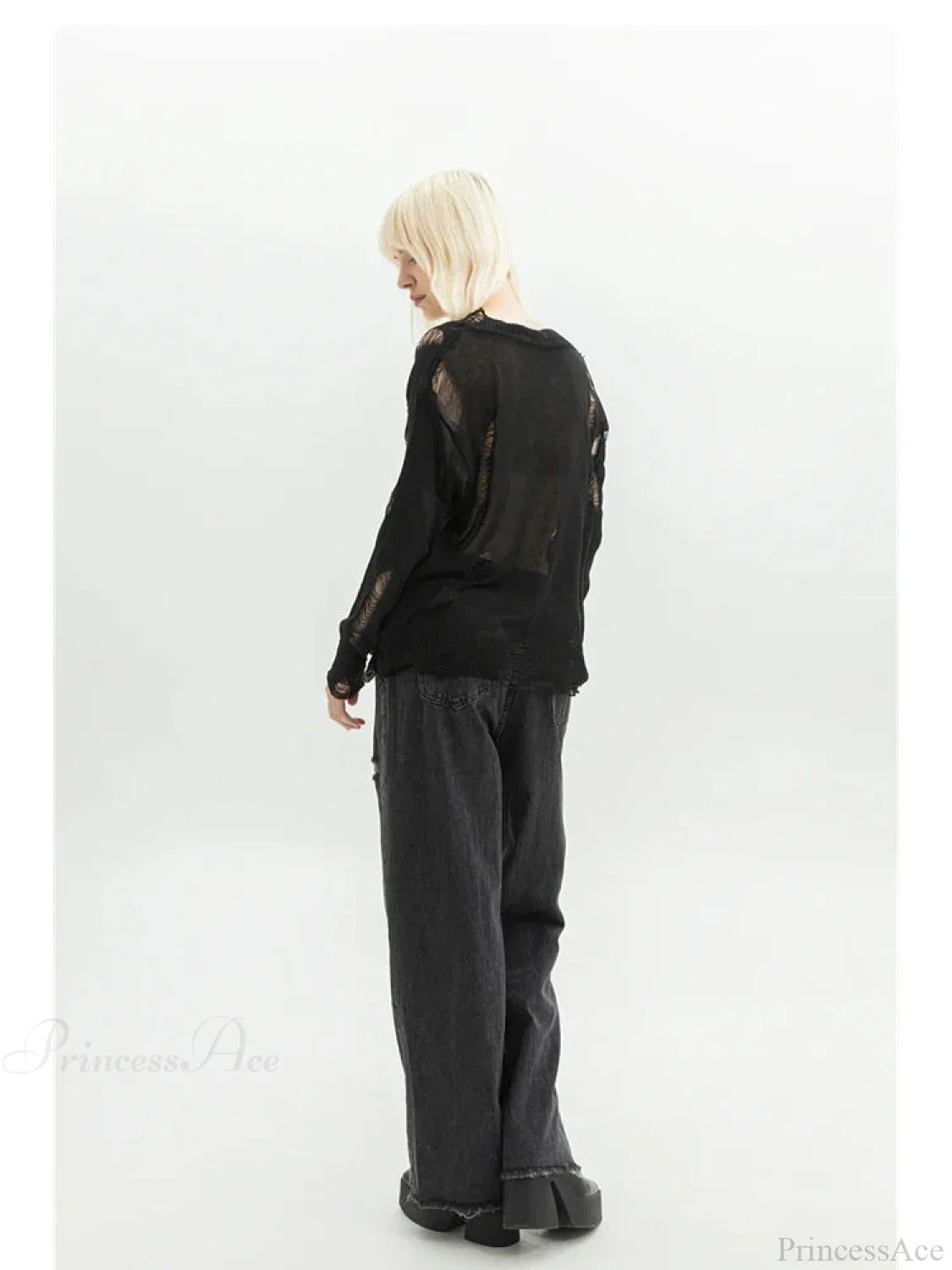 Dark Medieval 90s Style Denim Trouser image 5