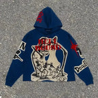 Dark Mummy Print Oversized Hoodie image 2