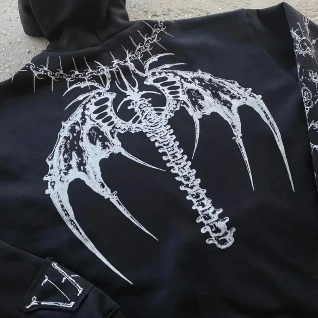 Dark Pattern Print Informal Hoodie image 3