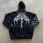 Dark Pattern Print Informal Hoodie image 4