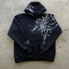 Dark Pattern Print Informal Hoodie image 1