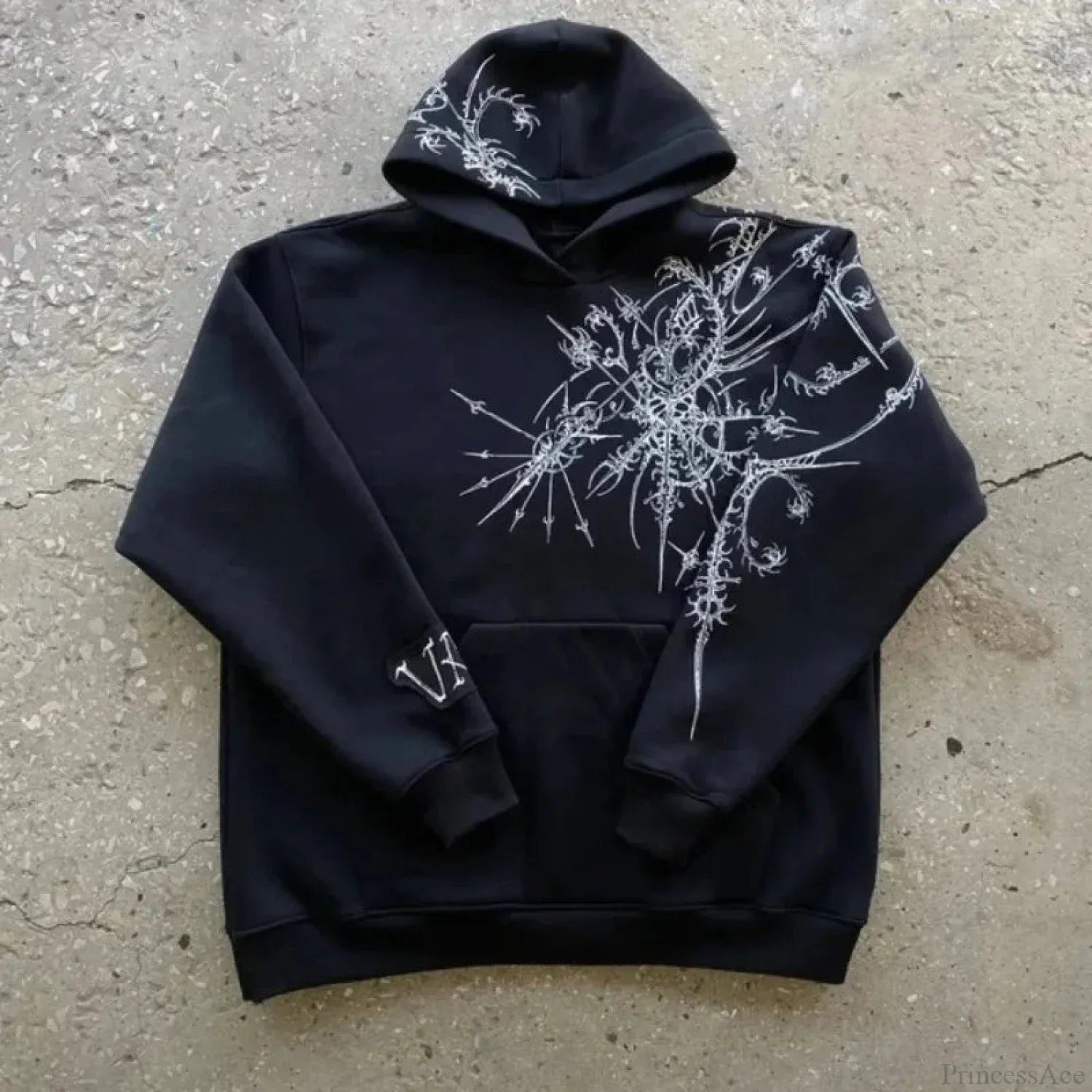 Dark Pattern Print Informal Hoodie image 1