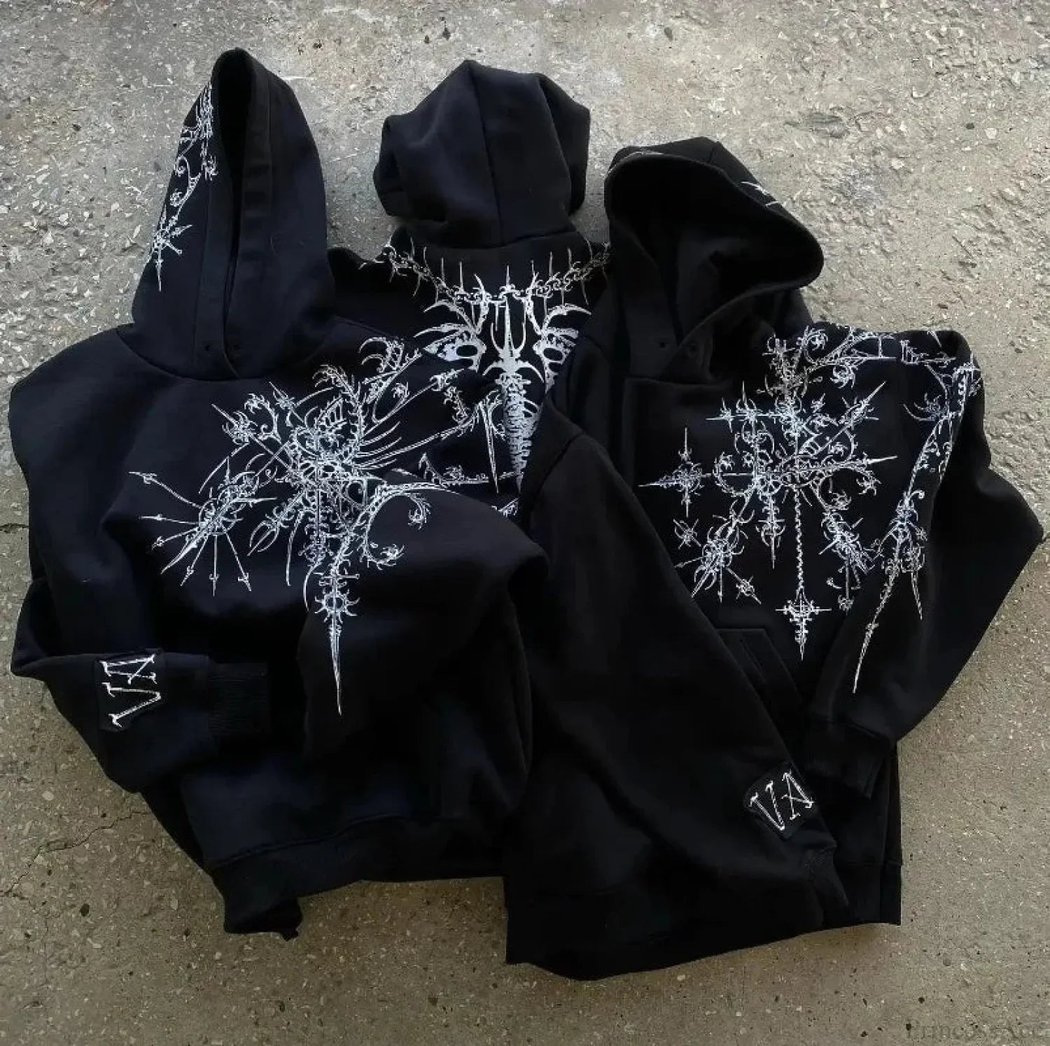 Dark Pattern Print Informal Hoodie image 6