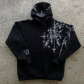 Dark Pattern Print Informal Hoodie image 7